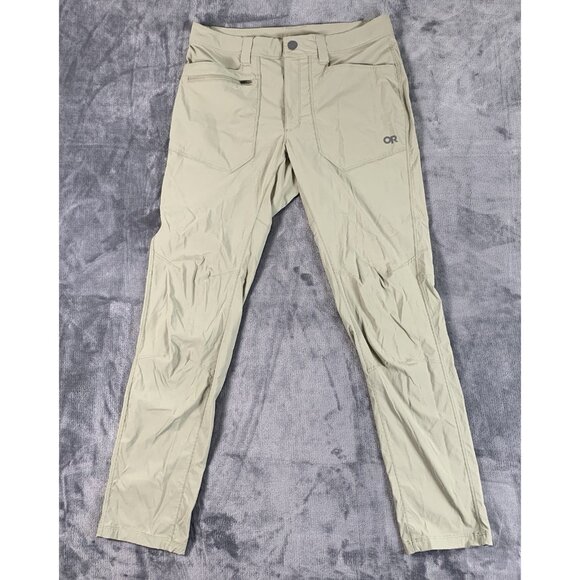 Outdoor Research Pants Men's 32 Khaki Olive Green Equinox Pants Hiking Outdoor - Picture 1 of 10